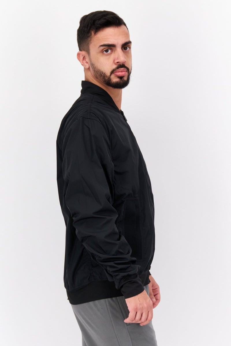 Adidas Men Sportswear Fit Plain Outdoor Windbreaker Jacket, Black - Image 4